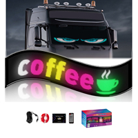 Pantalla LED Flexible USB para Coche, Pantalla Publicitaria, Luces LED para Ventana de Coche, Luces de Ojos de Demonio para Camioneta Todoterreno