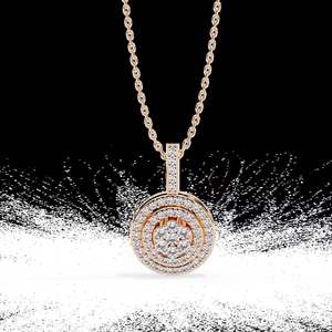 Collier pendentif en diamant de laboratoire de luxe pour femmes, or rose, or blanc, argent, accessoire de mode élégant - Product Image 3