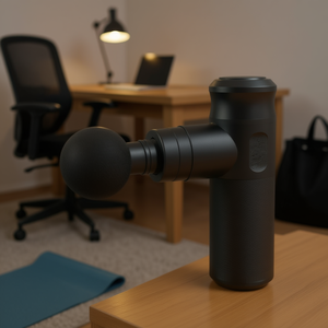 Pistolet de massage percussif portable, 4 vitesses, 4 têtes, soulagement des tissus profonds pour le bureau, la salle de sport, la maison, les entraînements et la relaxation - Product Image 2