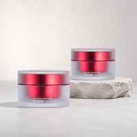 Pot en plastique acrylique à double paroi de luxe 30g pour emballage de crème cosmétique et soin de la peau, avec couvercle à vis, logo personnalisable (impression numérique/sérigraphie)