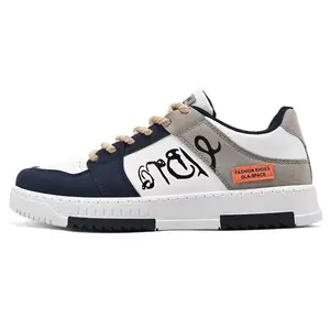 Vente en gros OEM ODM baskets en cuir véritable avec logo personnalisé chaussures de skateboard décontractées populaires personnalisées pour hommes