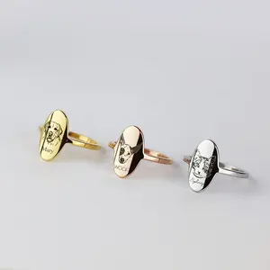 Anello personalizzato per cani anello personalizzato per animali domestici anello regolabile per cani gatto immagine gioielli commemorativi per animali domestici