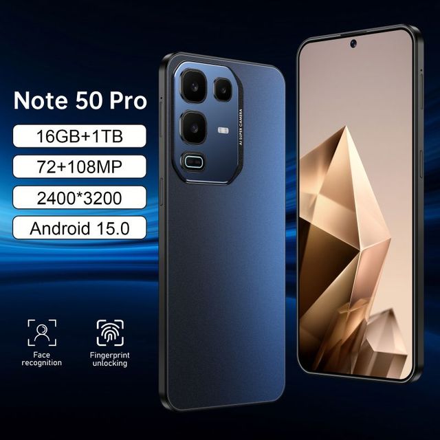5G Smartphone Note 50 Dual SIM Android Cellphone with 16+1TB ROM Telephone Deca Core CPU 5G Mobile Phone