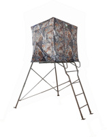 Tour de chasse trépied de 6 pieds, support surélevé pour 2 personnes, plate-forme de 4 'x 4' pour la chasse au cerf, à l'antilope et au wapiti, camouflage