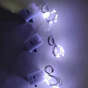 للبيع بالجملة مصباح سلك نحاسي LED للكريسماس داخلي صغير من كلوريد البولي فينيل ، خط إضاءة للتزيين ، مقاوم للماء IP43 يعمل بالبطارية - Product Image 4