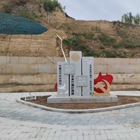 Sculpture de paysage en granit naturel sculpté à la main, résistante aux intempéries, écologique, design personnalisé, ornement artistique pour jardin et municipalité