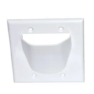 NEPCI 2 gang convex threading wall plate XJY-US-99 protruding cable flex ouetlet faceplate 115X117MM nose plate