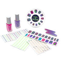 Kit de Manucure Bio Luminescent et Clignotant avec Ongles Parfumés en Plastique - WOW Generation