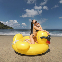 Installations d'amusement gonflables durables en PVC personnalisées en usine Lucky Ducky Pool Float Water Rider Lounge & Island Toys