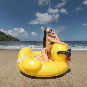 Factory <strong>Customized</strong> Durable PVC Inflatable Water Amusement Facilities Lucky Ducky <strong>Pool</strong> <strong>Float</strong> Water Rider Lounge Island Toys - Product Image 2