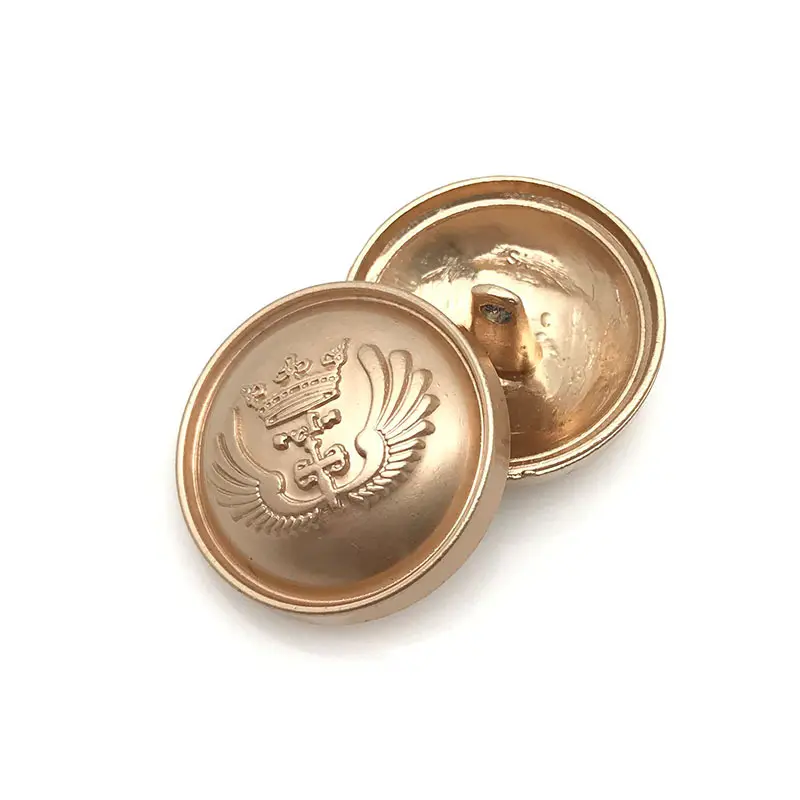 Custom Design engraved logo Brass Zinc Alloy Jacket Blazer Coat Gold Sewing Shank Button