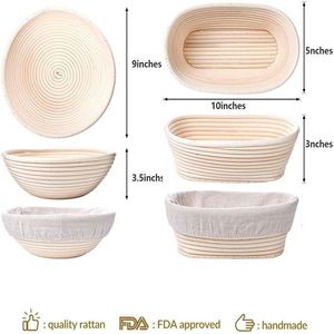 Ensemble de remplacement pour levain rond, bol à pâte, panier à pain en PP, lame à pain, panier de cuisson en silicone, mini-ensembles de bols - Product Image 2