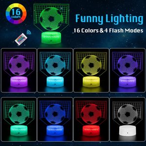 Bóng đá ánh sáng ban đêm cho trẻ em 3D Illusion LED đèn 7 màu sắc + 16 màu sắc thay đổi Gradient với từ xa - Product Image 5