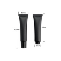 Vente en gros 15ML /20ML Tubes à presser pour brillant à lèvres Tube de lotion pour brillant à lèvres noir de marque privée emballage vide