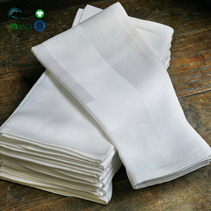 Serviettes en coton jacquard blanc de qualité supérieure, 20x20 pouces, 100 % coton, qualité professionnelle, pour restaurants de luxe et hôtels de prestige. - Product Image 1