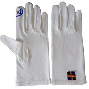 ถุงมือเซฟตี้ผ้าฝ้ายทางการระบายอากาศได้ดีกันลื่นเรียบสำหรับงานกิจกรรมเจ้าหน้าที่ชุดบัตเลอร์โลโก้ออกแบบได้ตามต้องการ - Product Image 4