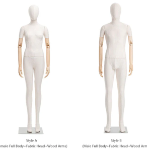 Di alta qualità femminile/maschio corpo completo manichino in fibra di vetro bianco manichino Torso con testa vestito adulto forma modello di visualizzazione per negozio - Product Image 3
