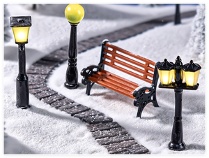 نموذج مصغر مضيء ثلاثي الأبعاد لإنارة الشوارع، ديكور للحدائق الخيالية وبيوت الدمى، إكسسوارات تصوير - Product Image 3