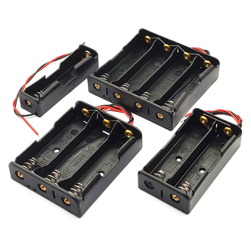 3-Slot 18650 Batteriehalter Im Parallelanschluss – Aufbewahrungsbox Mit Schaltkabel Für Kleine Elektronikprojekte