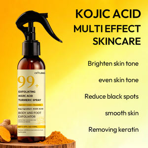 Vente en gros de soin corporel à la kératine, exfoliant pour les pieds, acide kojique, brume exfoliante au curcuma, spray corporel - Product Image 3