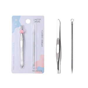 LMLTOP Acne Needle Set Stainless Steel 0.01mm Fine Tip <b>For</b> Face <b>Blackhead</b> Removal <b>Tweezers</b> A0103 - Product Image 3