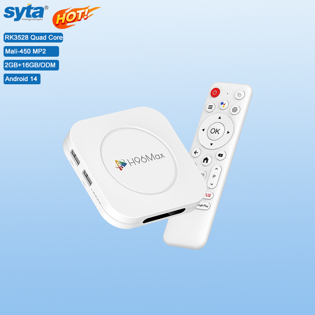 SYTA New H96max M1 Plus Android 14 RK3528 Dual Wifi BT 5.4 8K Smart TV Box