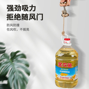 Zhan Han Retenue de porte magnétique sans perçage en acier inoxydable, butée de porte automatique à fixation murale ou au sol pour salle de bain et entrée - Product Image 3