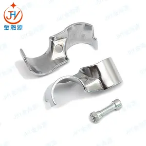 Quick Coupler Stainless Steel Fittings Round Tube Chrome Metal Pipe Connector Metal Pergola Joints Table Of Metal Joint HJ-6