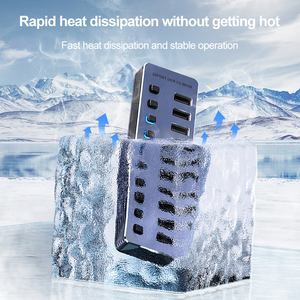 New 10 cổng trong 1 <span class=keywords><strong>USB</strong></span> Hub USB3.0 dữ liệu Docking Station Cắm và chơi 5Gbps Splitter cho điện thoại máy tính xách tay máy tính với chỉ số LED - Product Image 6