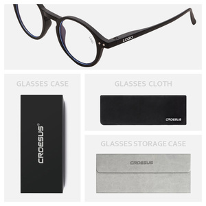 Gafas de Computadora con Marco Ligero, Anti Luz Azul, Unisex, Redondas, Vintage, de Moda para Hombre y Mujer, TR90+CP, Gran Venta - Product Image 5