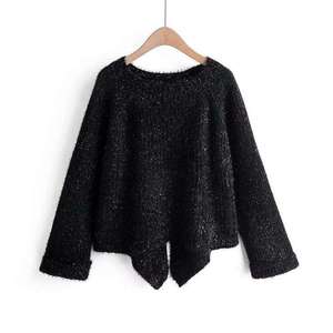 2024 estilo europeo y americano <span class=keywords><strong>cuello</strong></span> redondo manga larga rollo puños dobladillo decorativo mangas divididas suéter suelto ropa de <span class=keywords><strong>mujer</strong></span> - Product Image 4