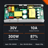 Alimentation à découpage à cadre ouvert en U 30V 10A 300W à entrée unique AC-DC PCB pour amplificateur audio et moteur BLDC industriel OEM