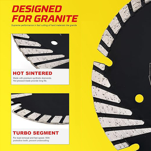 工場直販 ダイヤモンド花崗岩ブレード 6インチ ダイヤモンドタービンカッティングブレード 大理石・花崗岩・舗装石・コンクリート切断用 - Product Image 4