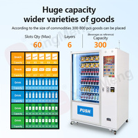 Distributeur automatique de snacks et de boissons avec écran tactile pour un service en libre-service 24h/24