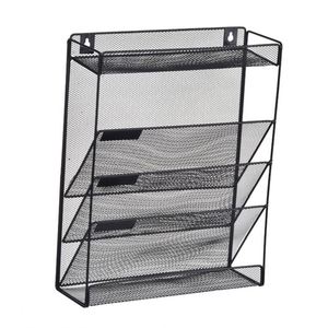 Estante Metálico de Cinco Niveles para Almacenamiento de Periódicos y Revistas, Organizador de Documentos, Estantería Colgante para Libros - Product Image 1