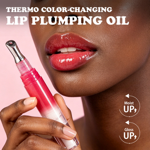Huile à lèvres vegan changeante de couleur selon la température, avec acide hyaluronique, effet repulpant, brillance des lèvres, non collante, longue tenue, 14 couleurs, teinte à lèvres réactive au pH - Product Image 2