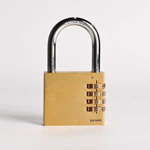 Cadenas à combinaison 4 chiffres en laiton, haute sécurité, antivol, écologique et durable, pour bagages et sacs à dos - Product Image 1