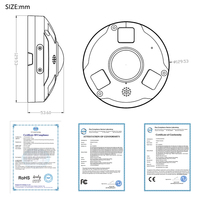 Cámara de Vigilancia IP POE con Visión Nocturna IR, Gran Angular de 180°/360°, Resistente al Agua, 5MP/8MP/12MP, Diseño Exclusivo