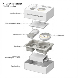 Monitor de Bebé Multifuncional con Proyector de Estrellas, Luz Nocturna, Audio Bidireccional, Modo VOX, Sensor de Temperatura y Humedad, Venta al Por Mayor - Product Image 4