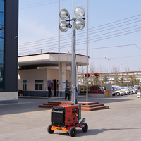 FURD Fabrika Fiyatı 5 Metre Hidrolik Manuel Işık Kulesi Dizel Jeneratör Kolay Kurulum Mobil Treyler Gece Çalışması