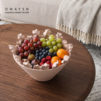 Bol à fruits décoratif Omaysn, bol à chocolat, bol à fruits en céramique émaillée multicolore, bol à fruits en céramique, table basse, table à manger