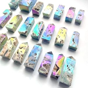 <span class=keywords><strong>Arua</strong></span>-Torre de shalerita de alta calidad, punto de cristal arcoíris, punto de eshalerita Natural para curación - Product Image 1