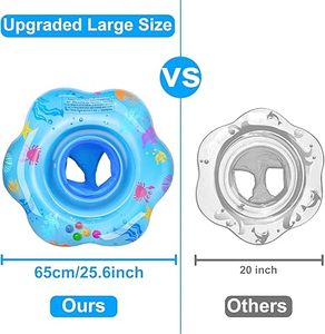 Bouée de natation gonflable en PVC pour bébé, antidérapante, sécurisée pour nourrissons et tout-petits, utilisation en piscine, colorée - Product Image 2
