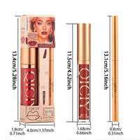 Gloss et crayon à lèvres 2-en-1 liquide mat aux herbes, personnalisable avec votre logo, résistant à l'eau, haute pigmentation, longue tenue, effet tatouage peel-off