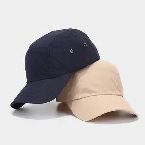 Wholesale Blank Quick Dry Mid Profile Camper Cap Waterproof Outdoor 5 Panel Baseball Cap For Man