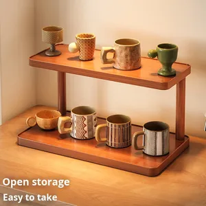 Wholesale New Wooden Desktop Multi Layer <strong>Storage</strong> <strong>Rack</strong> for Home Cup Mug <strong>Bottle</strong> Shelf Office Desktop Kitchen <strong>Storage</strong> Holders <strong>Rack</strong> - Product Image 2