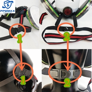 Masque réutilisable en silicone de qualité alimentaire EN140 <span class=keywords><strong>Filtre</strong></span> actif à baïonnette <span class=keywords><strong>ABEK1P3</strong></span> Demi-masque respiratoire - Product Image 4