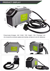 Cargador de Emergencia para Vehículos Eléctricos CE GBT de 20 Kw, Estación de Carga Rápida Portátil Modo 2 para Vehículos - Product Image 4