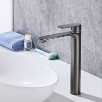Grifo de lavabo montado en cubierta moderno de Instalación rápida, válvula de cerámica de un solo mango de latón, mezclador cromado de orificio Universal para apartamento de Hotel