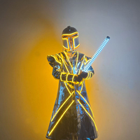 Vente en gros OEM argent miroir LED Robot Costume Danseur de scène Cosplay pour discothèque salon